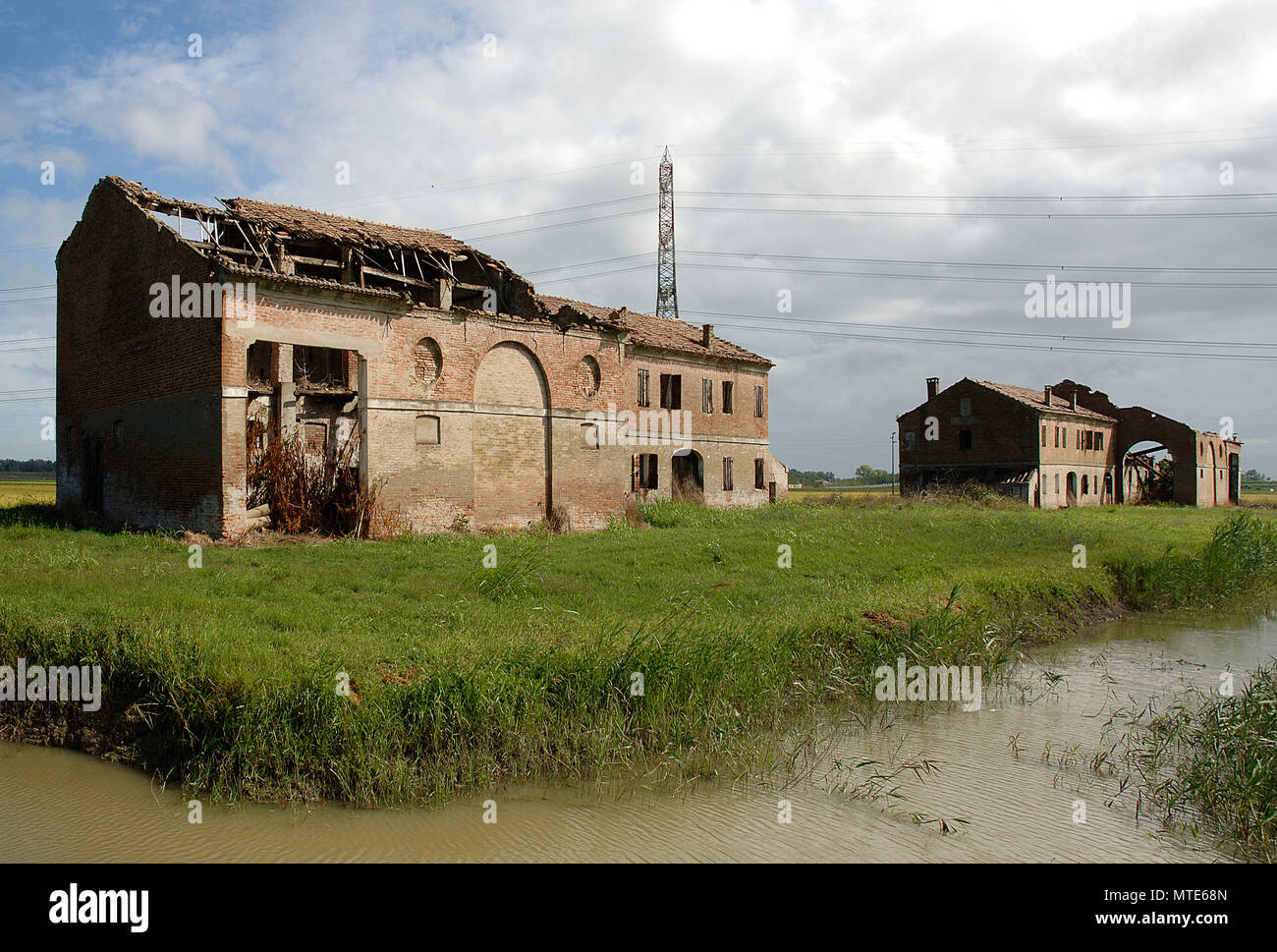 Taglio di Po (Ro), Venetien, Italien, Po Delta, einige alte landwirtschaftliche Gebäude Stockfoto