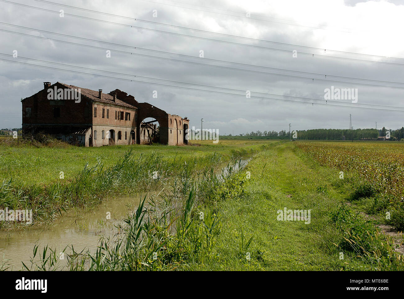 Taglio di Po (Ro), Venetien, Italien, Po Delta, einige alte landwirtschaftliche Gebäude Stockfoto