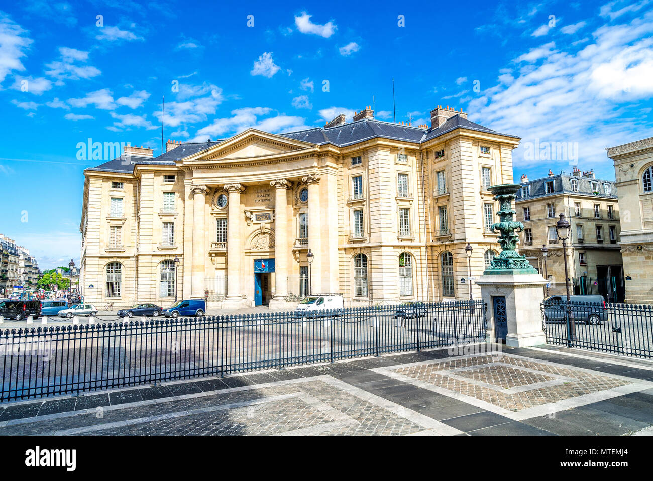 Das Rathaus des 5. Arrondissement in Paris, Frankreich Stockfoto