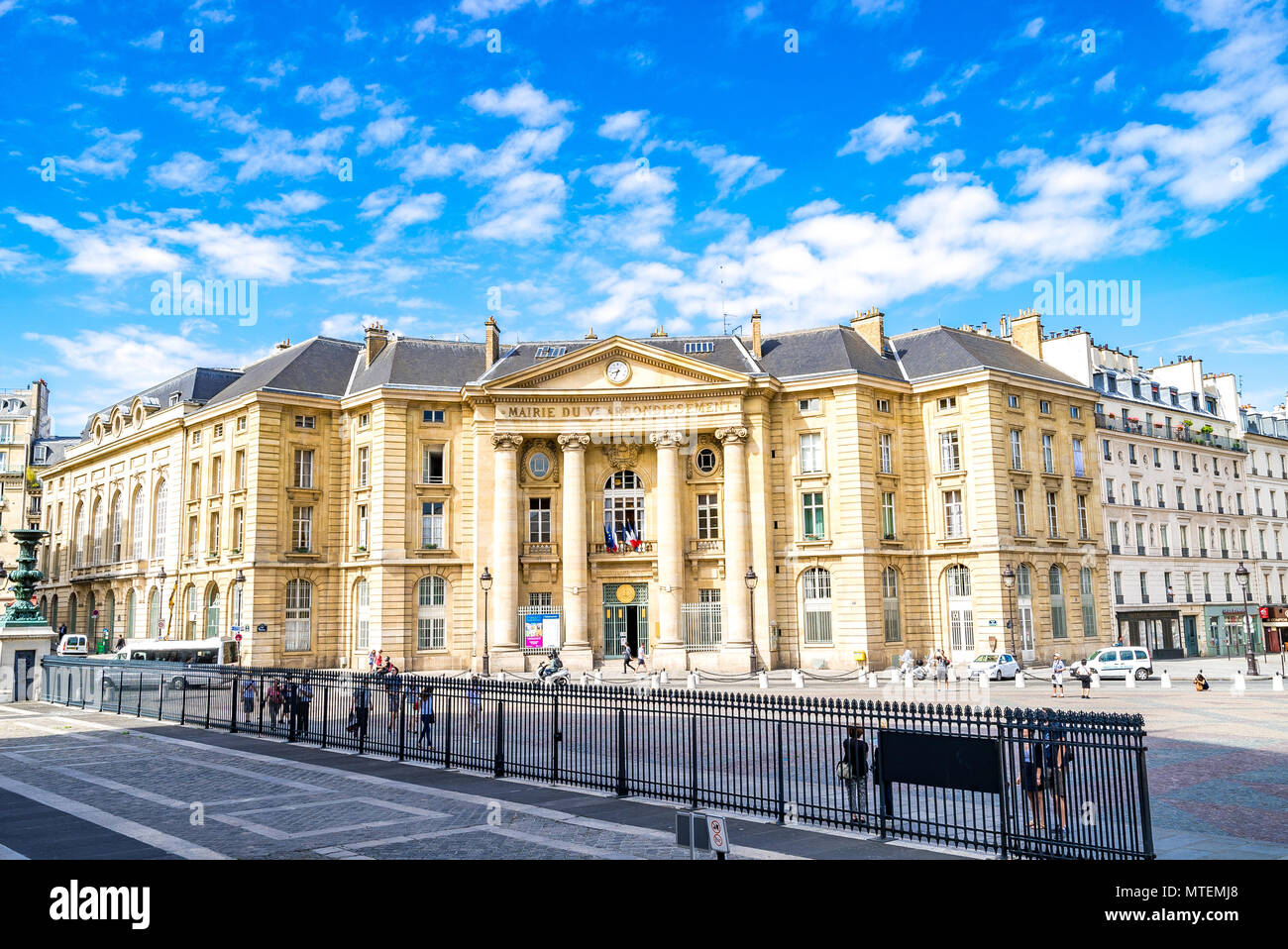 Das Rathaus des 5. Arrondissement in Paris, Frankreich Stockfoto
