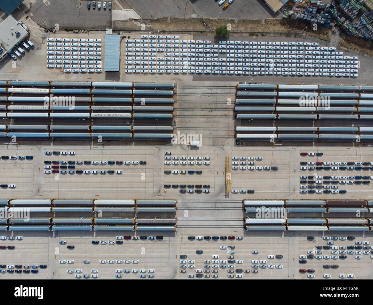 Luftaufnahme von der Ford Motor Company Automotive Company in Hermosillo Industrial Park. Automobilindustrie. Hermosillo Stanzen und Montage ist ein Stockfoto