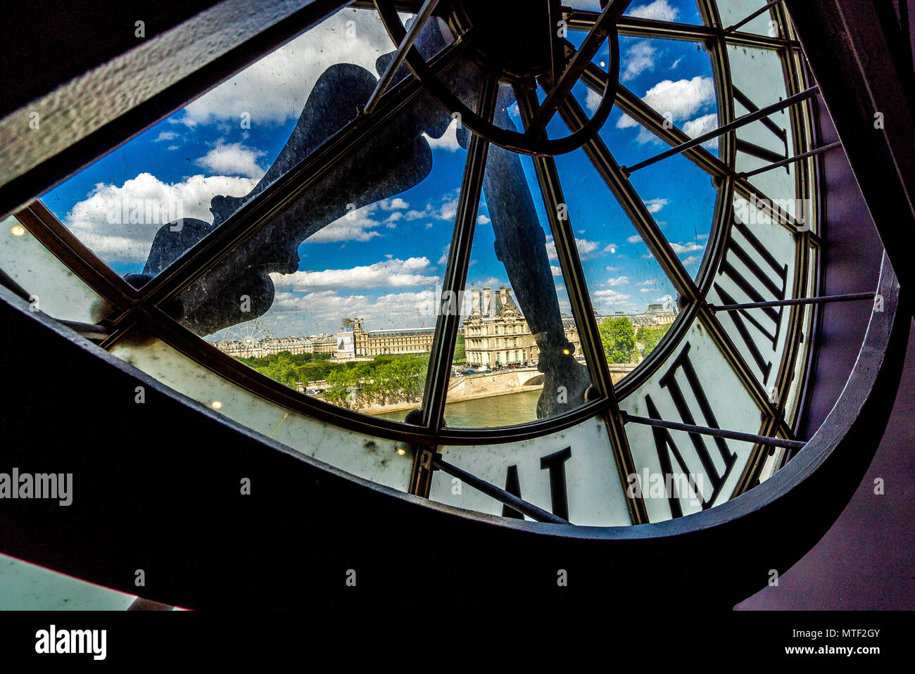 Die Uhr im Musée d'Orsay in Paris, Frankreich Stockfoto