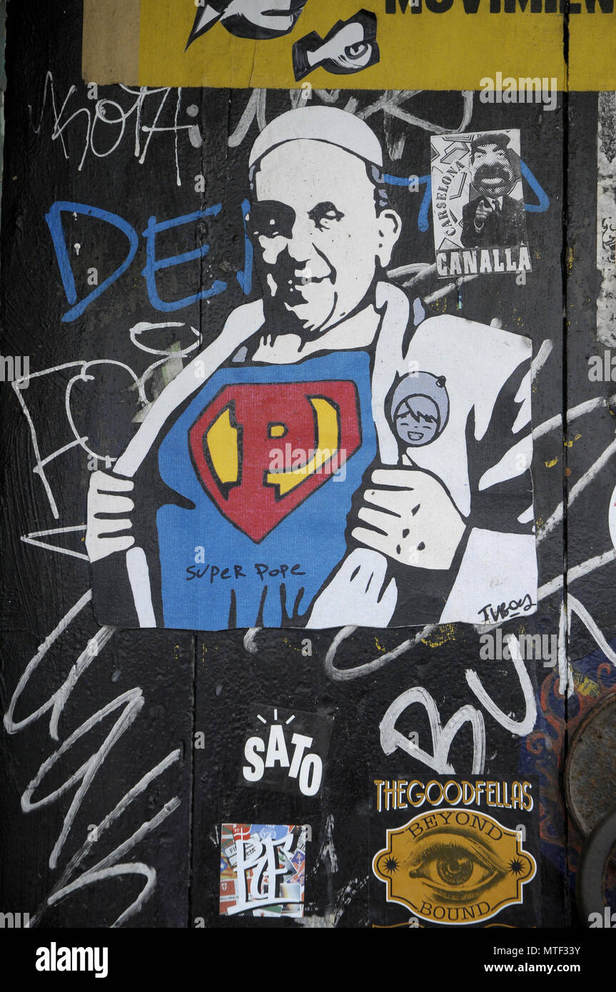 TvBoy, dem politisch inkorrekten Urban Artist Stockfoto