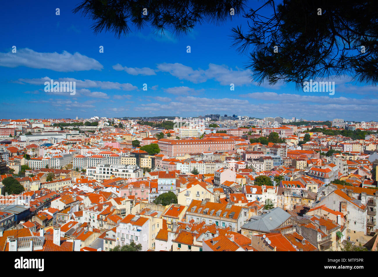 Blick vom Miradouro Sophia de Mello Breyner Andersen, Lissabon, Portugal Stockfoto