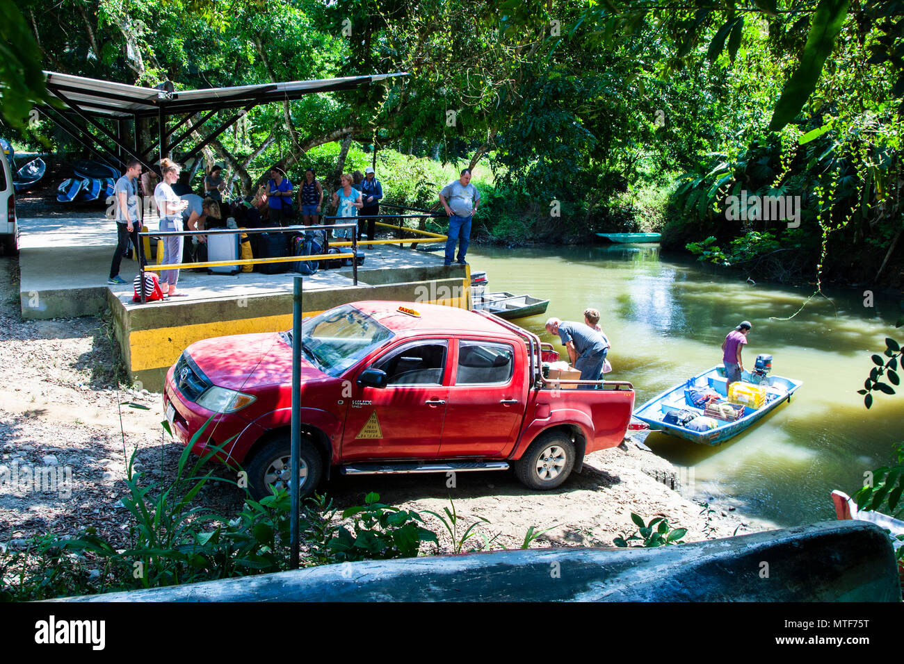 Costa Rica Kanal bei Pacuare am Atlantik bei Reventazón, Costa Rica Stockfoto