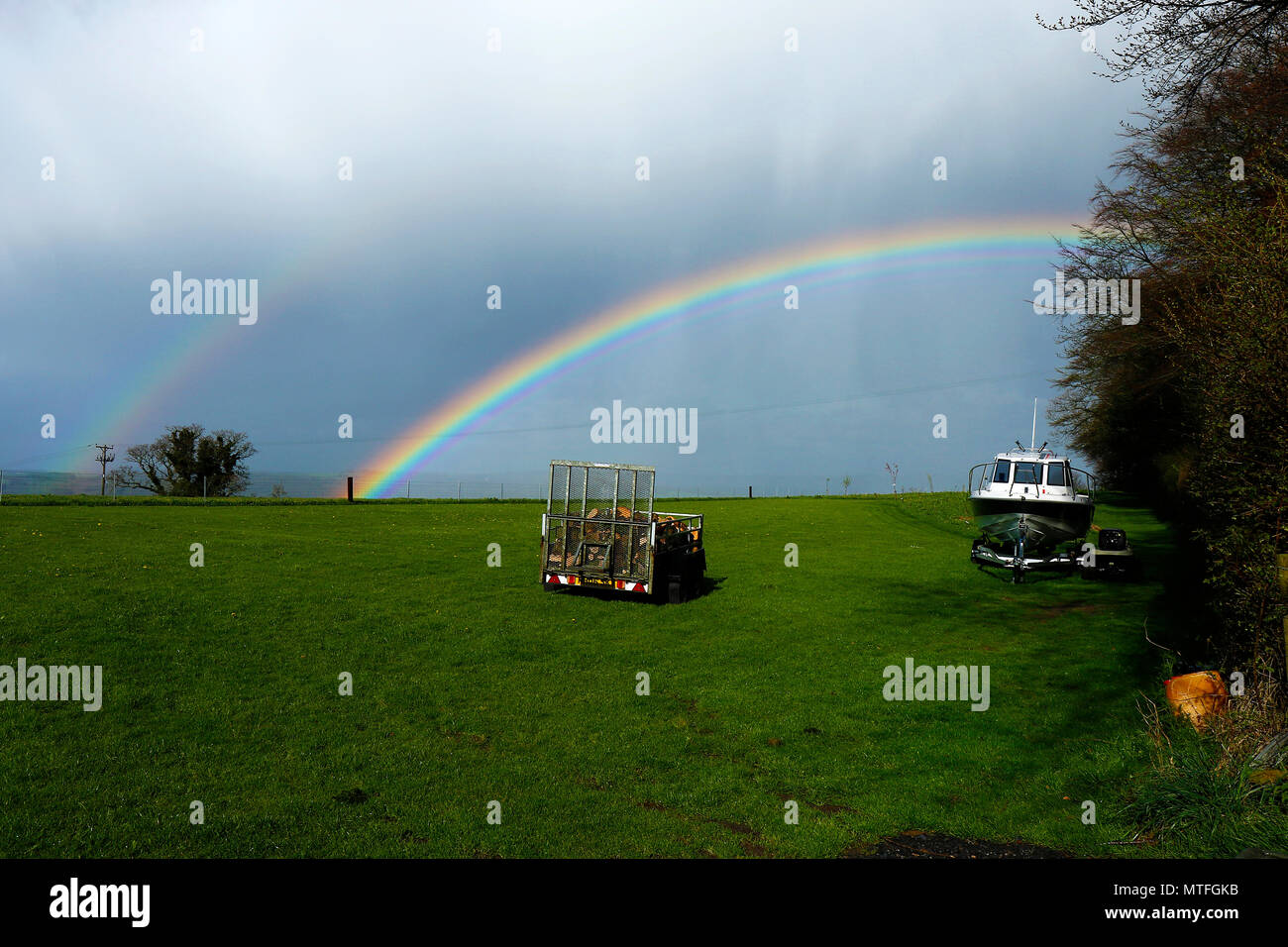 Double Rainbow Stockfoto