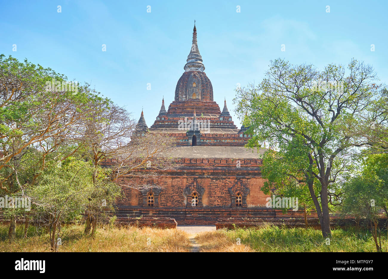 Die riesige Nagayon Tempel ist eine bemerkenswerte Sehenswürdigkeit der Archäologische Park von Bagan, Myanmar Stockfoto