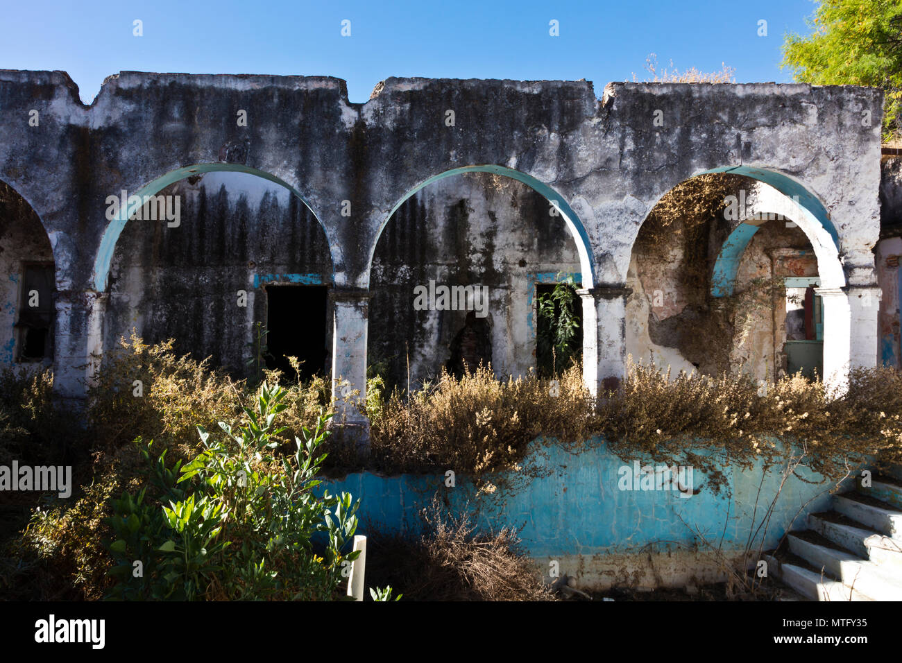 Einer alten Hacienda ist nun zurück zur Natur - SAN MIGUEL DE ALLENDE, CALIFORINA Stockfoto