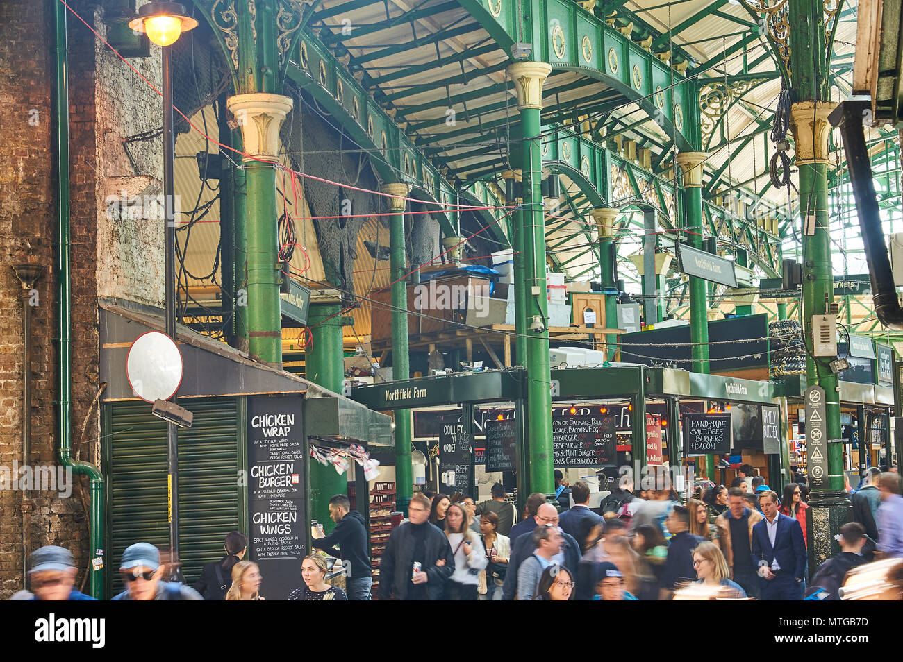 Borough Market Food Market in London. Stockfoto