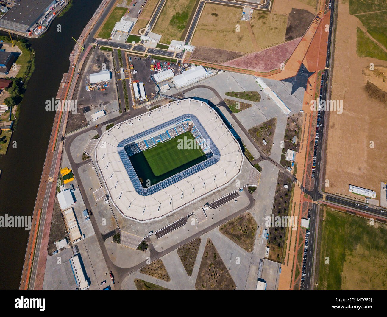 Bau eines Fußball-Stadion für die FIFA WM 2018 ist abgeschlossen Stockfoto