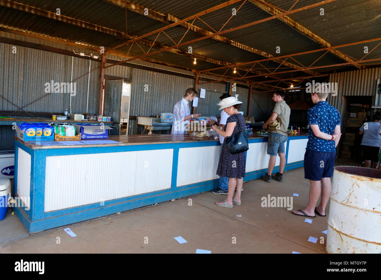 Fast food Shop am Mount Magnet Galopprennbahn, Mt Magnet, Eastern Goldfields, Western Australia Stockfoto