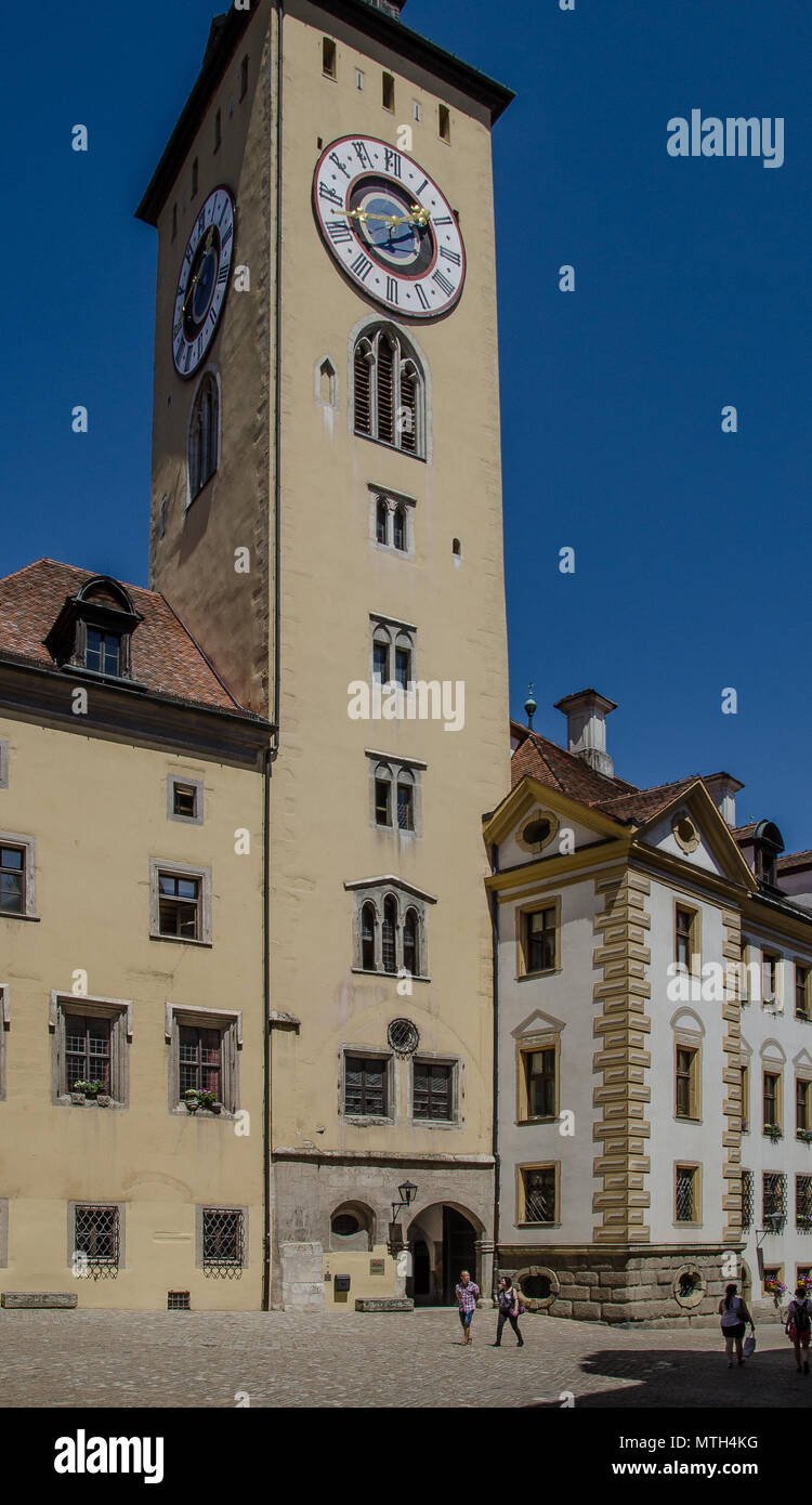 Mittelalterlichen Patrizier Häuser und Türme in Regensburg, UNESCO
