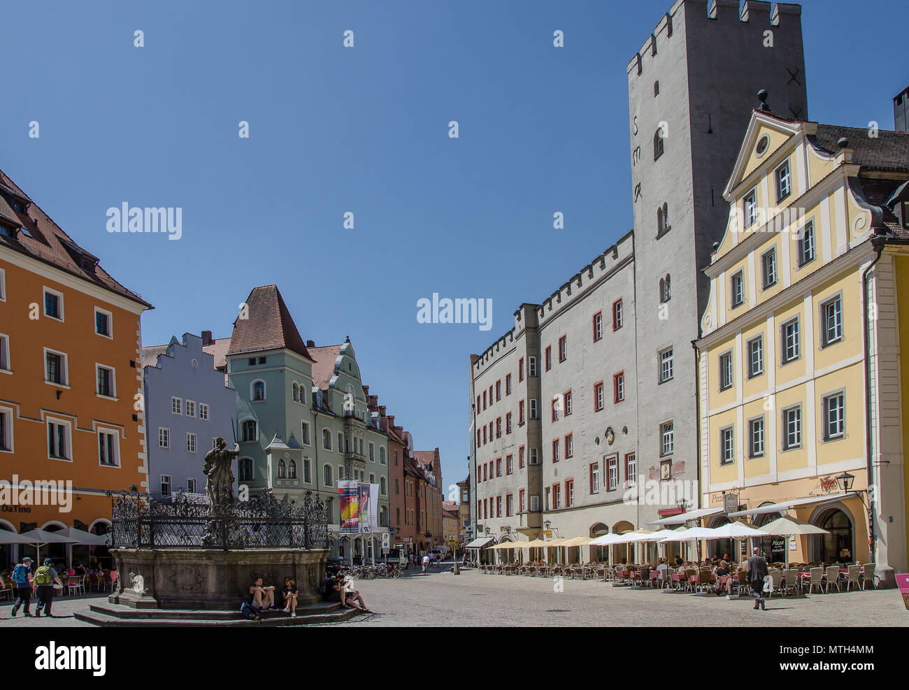 Mittelalterlichen Patrizier Häuser und Türme in Regensburg, UNESCO