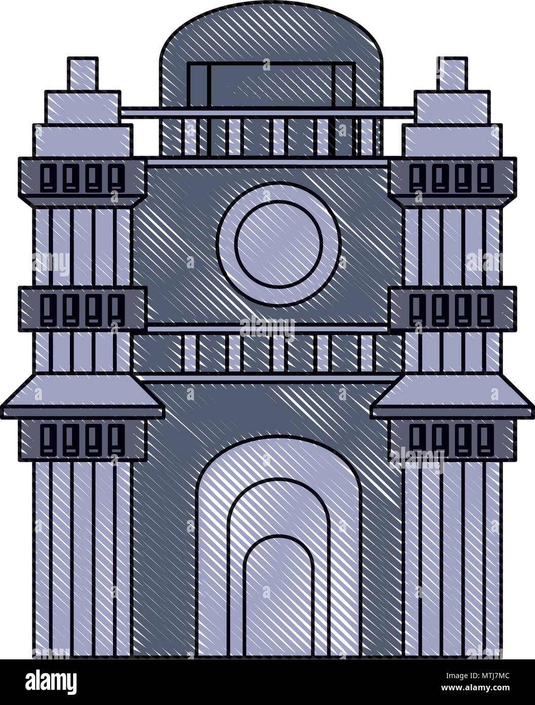 Berliner Dom Symbol auf weißem Hintergrund, Vector Illustration Stock Vektor