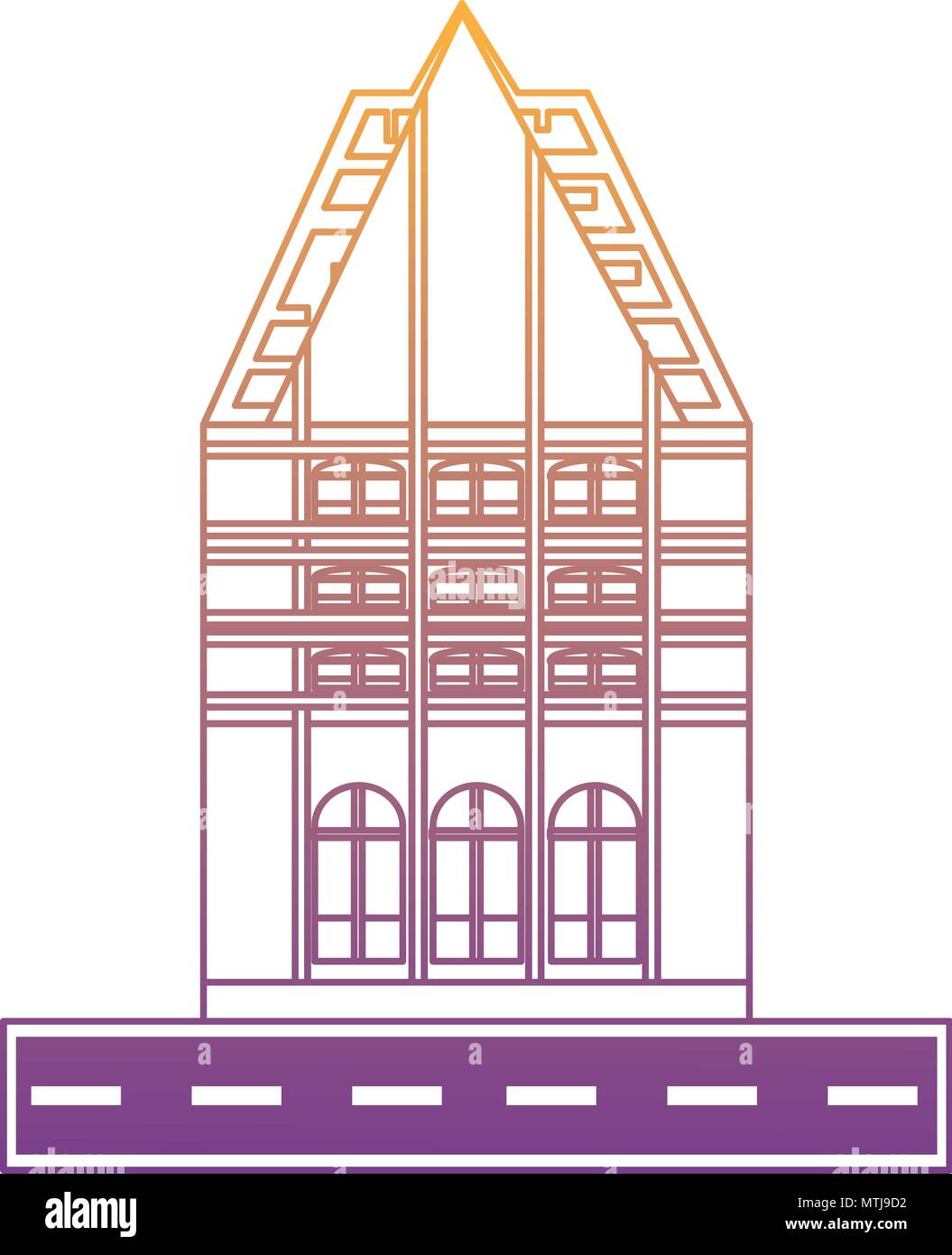 Kathedrale Saint Pierre Symbol auf weißem Hintergrund, Vector Illustration Stock Vektor