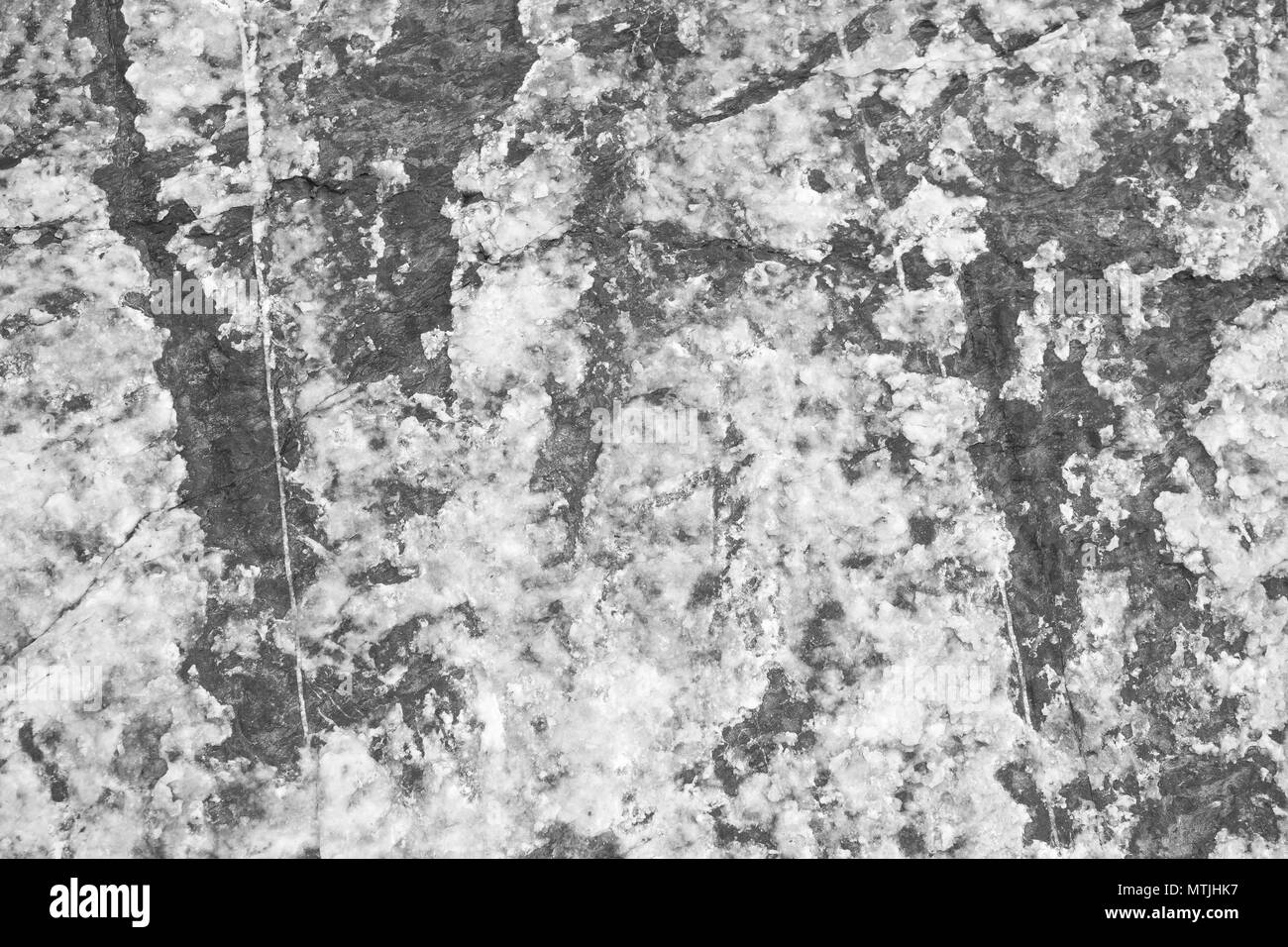 Schwarze und weiße Stein Muster Textur Hintergrund. Stein Oberfläche für Design. Stockfoto