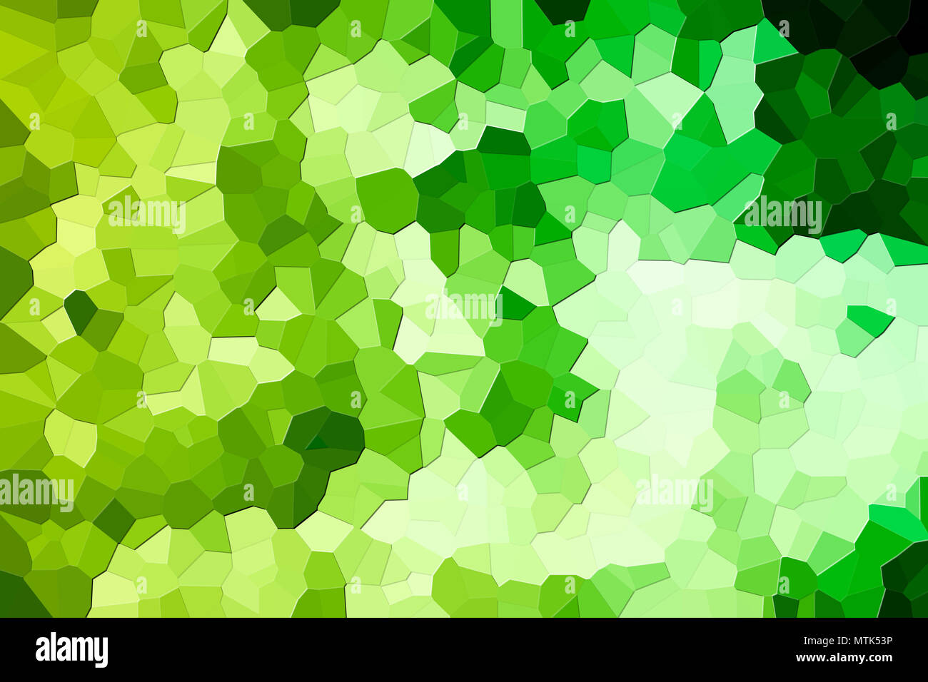 Abstrakte moderne Hintergrund mit geometrischen Muster von verschiedenen grünen Polygone und Dreiecke Stockfoto