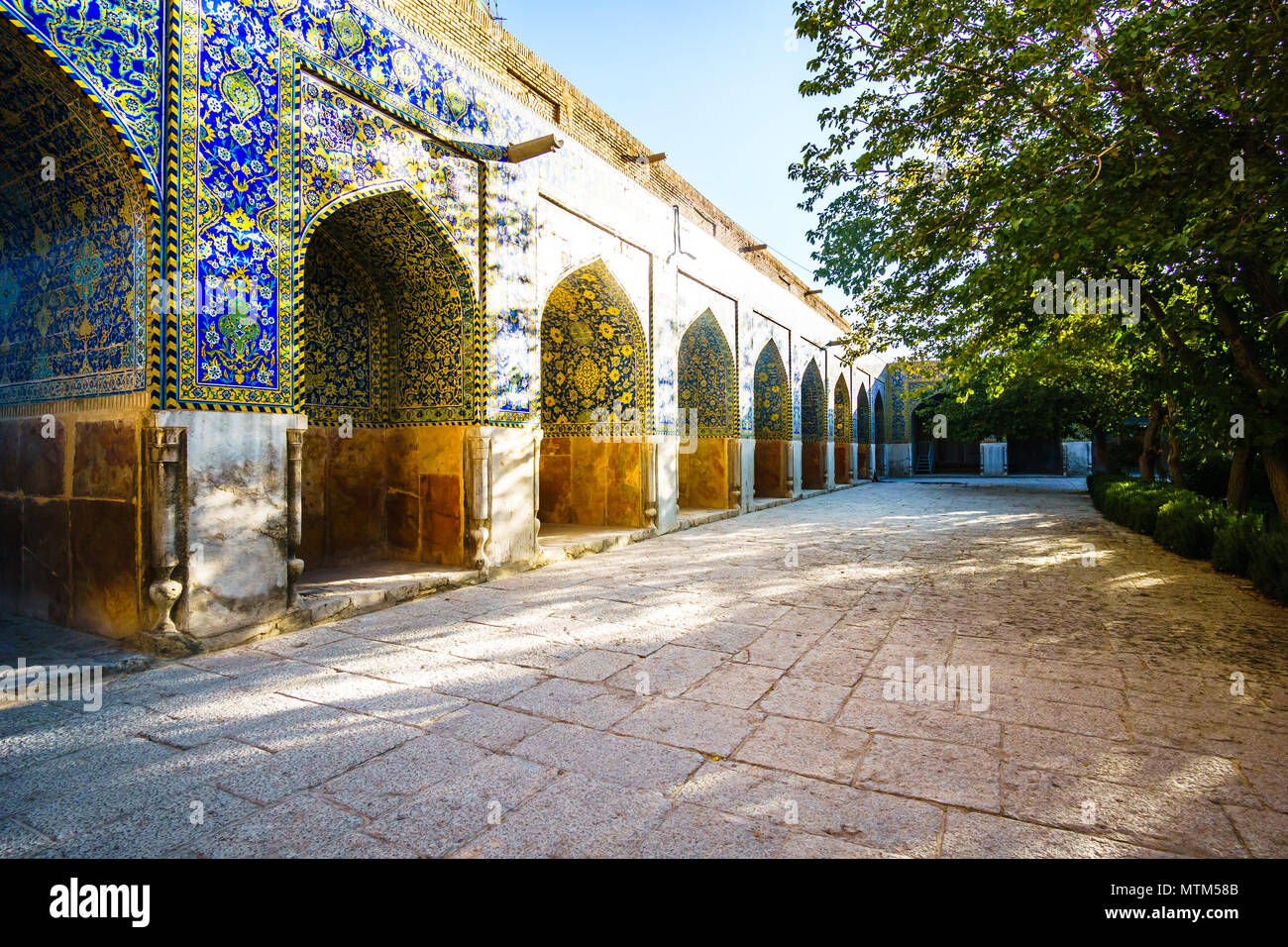 Blick auf Gebäude von Jameh Moschee in Isfahan - Iran Stockfoto
