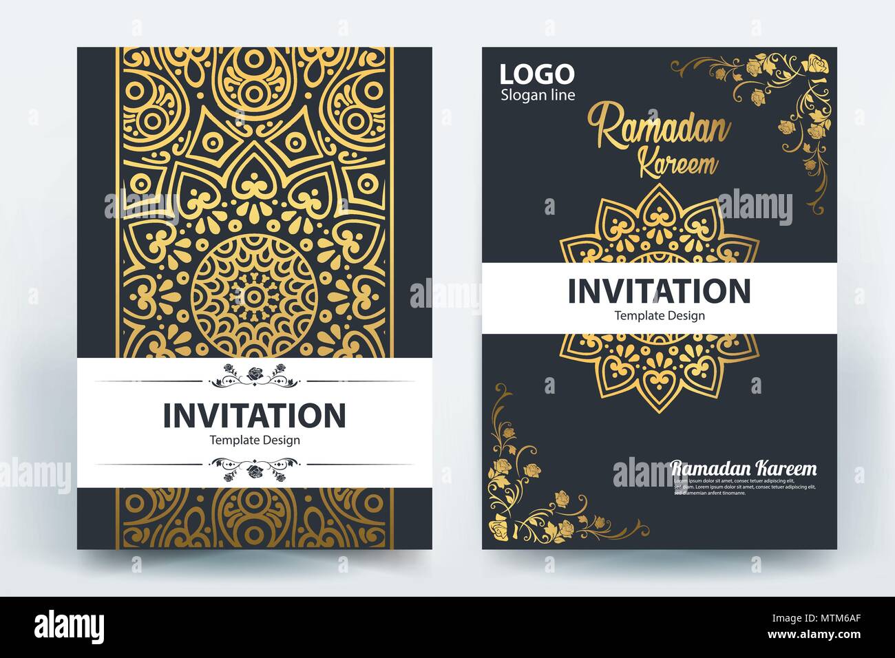 Ramadan Kareem Mubarak Broschüre template Design Vector Stock Vektor