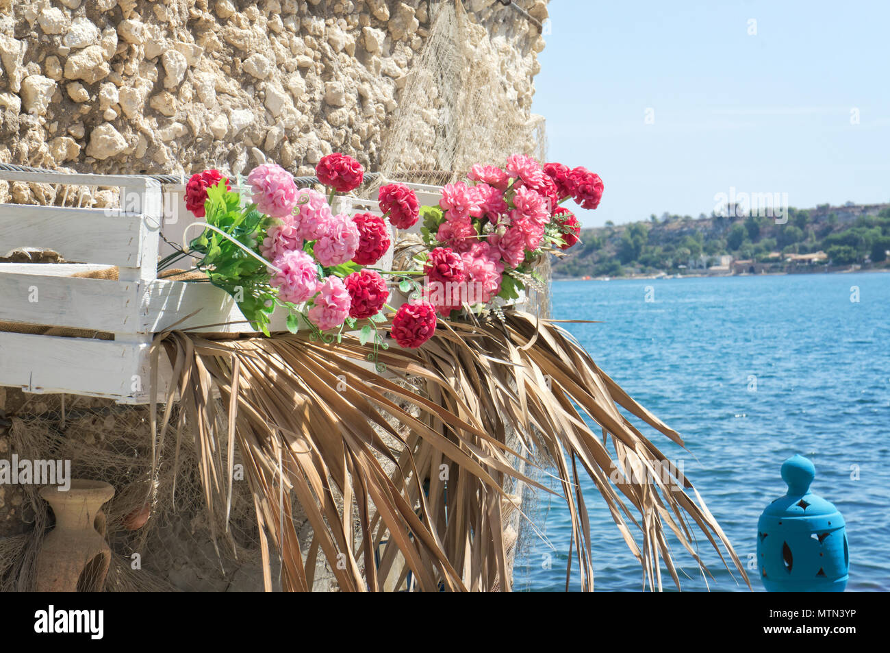 Die traditionellen Farben der Mediterranen Stockfoto