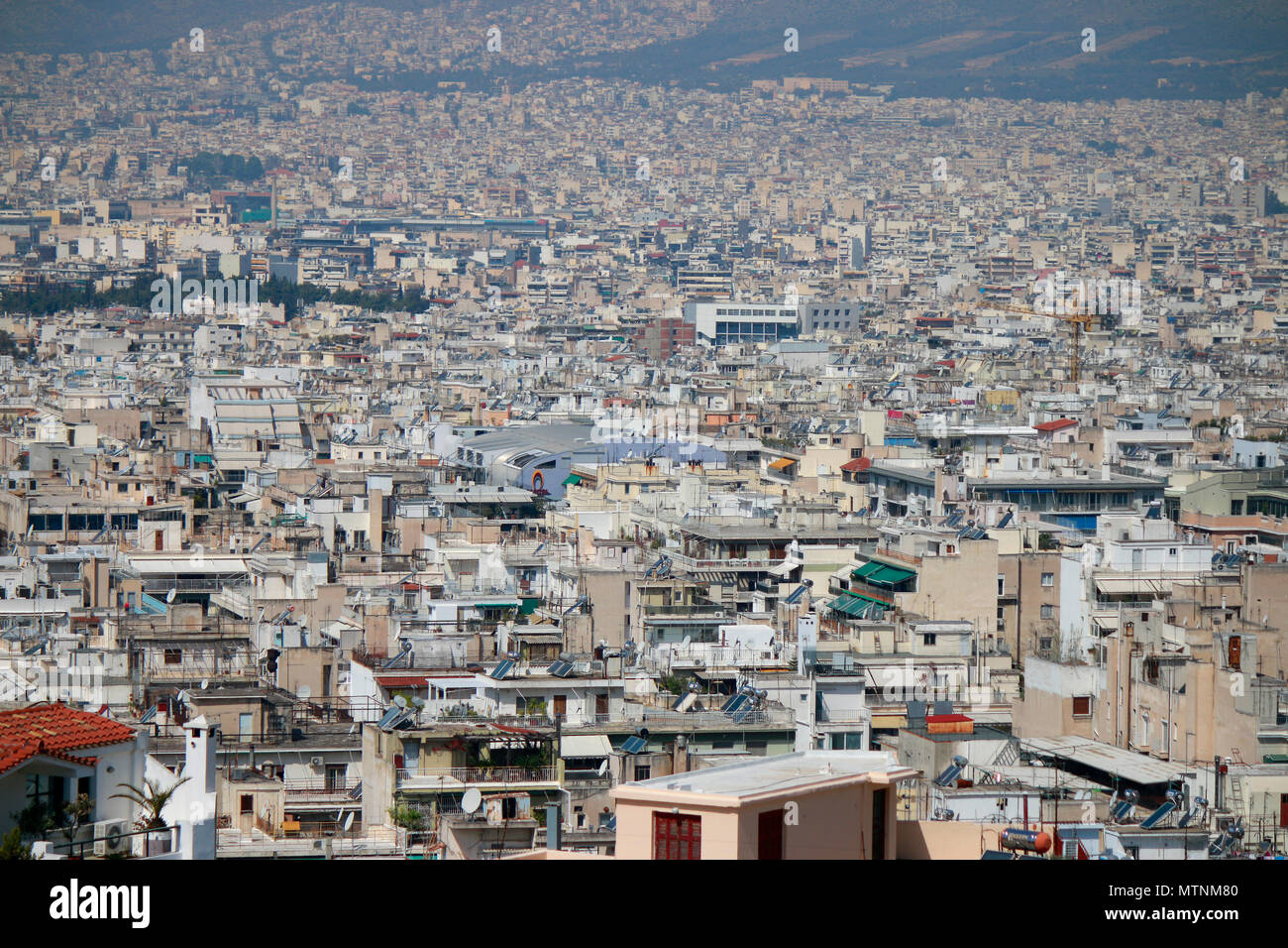 Skyline, Athen, Griechenland. Stockfoto