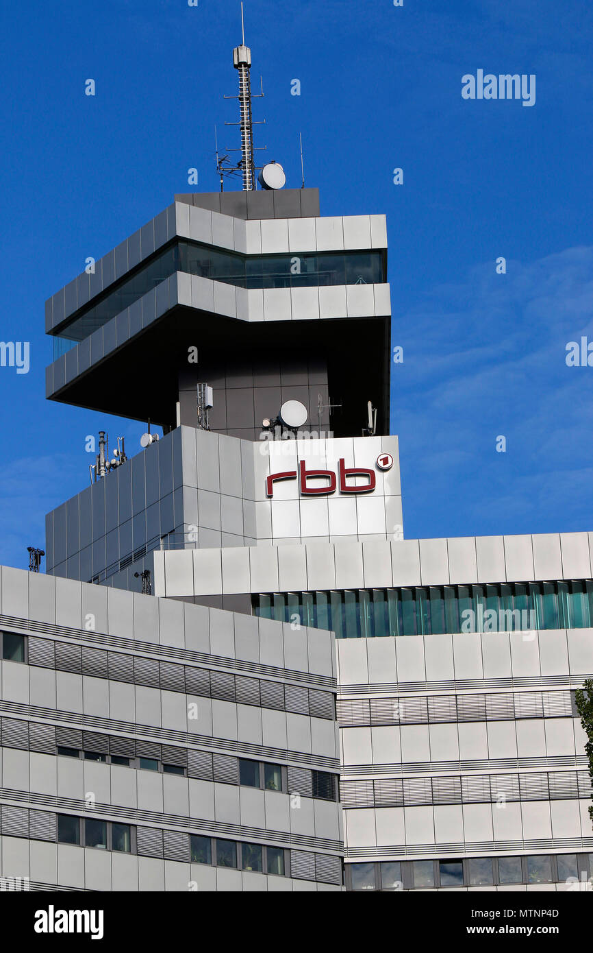 Die RBB-Zentrale, Berlin-Charlottenburg. Stockfoto