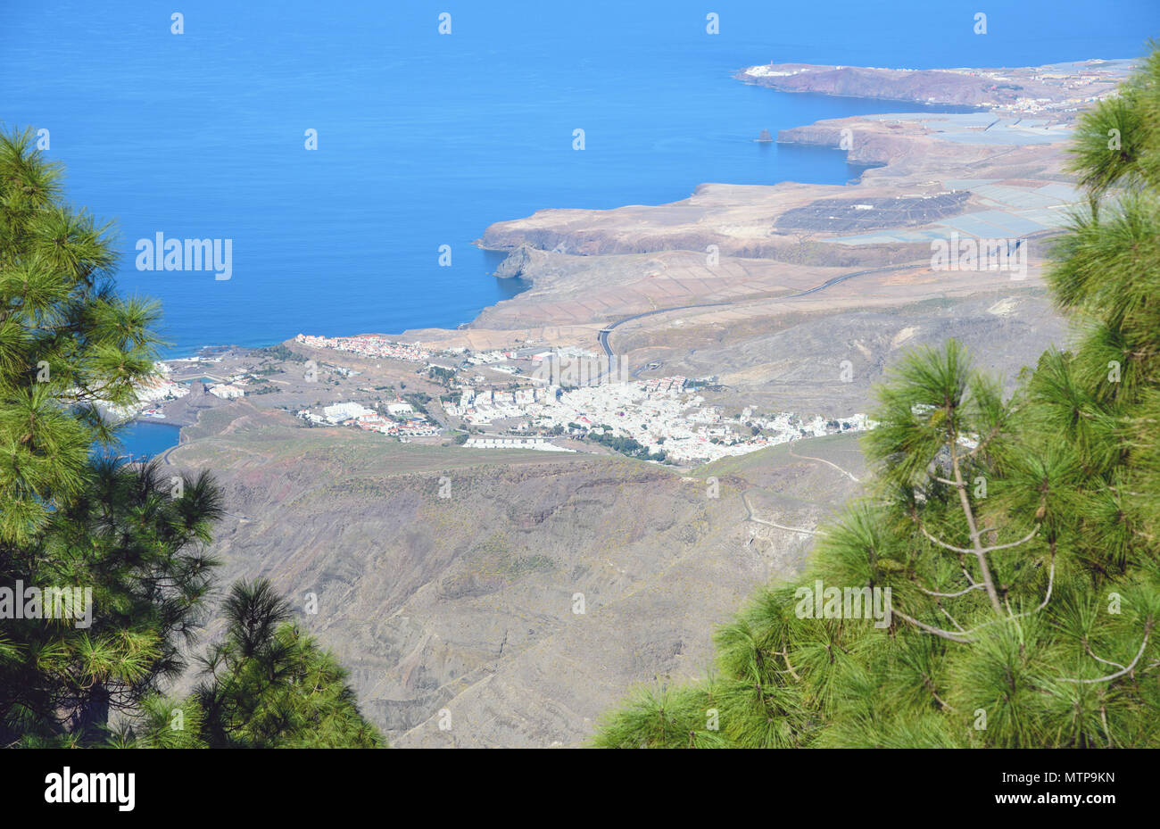 Malerische Ansicht von Tamadaba Berge im Dorf Agaete, Spanien Stockfoto