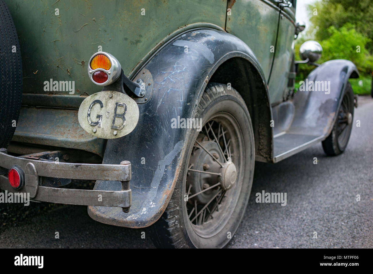 Unrestauriert Ford Modell A classic car in England Stockfoto