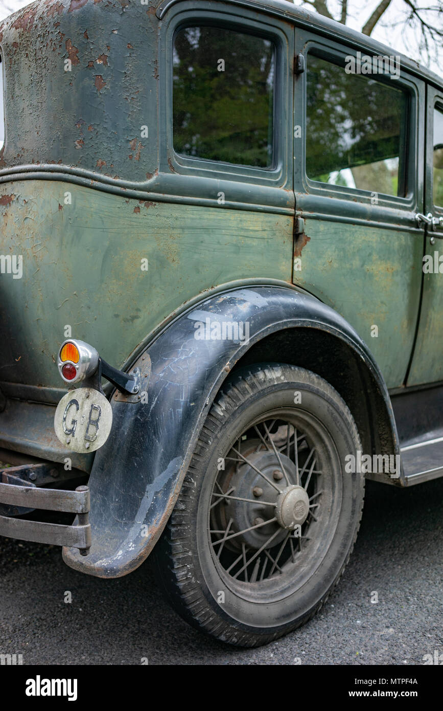 Unrestauriert Ford Modell A classic car in England Stockfoto