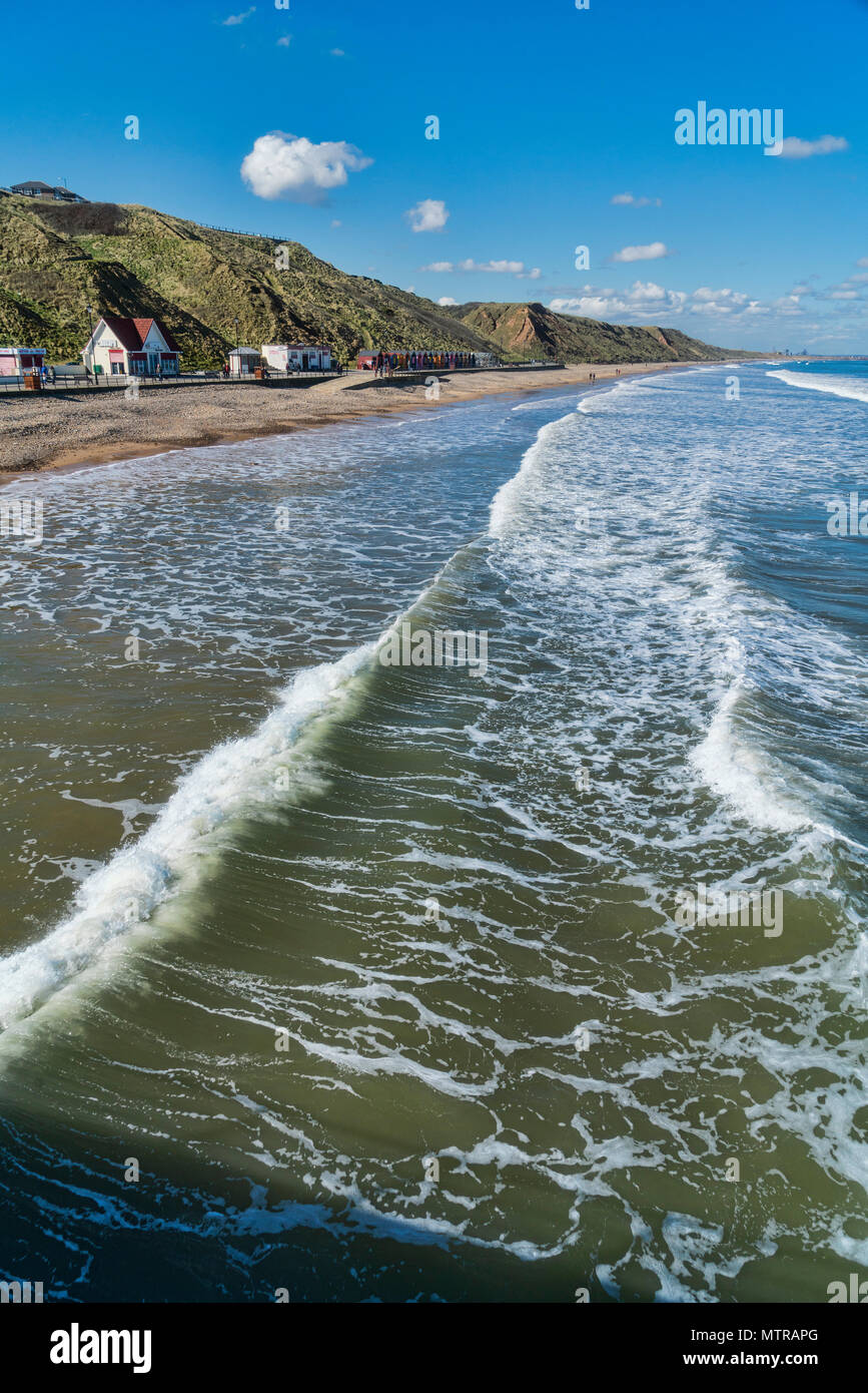 In Saltburn-by-the-Sea, Redcar suchen von Pier, Cleveland, North Yorkshire, England, Großbritannien Stockfoto