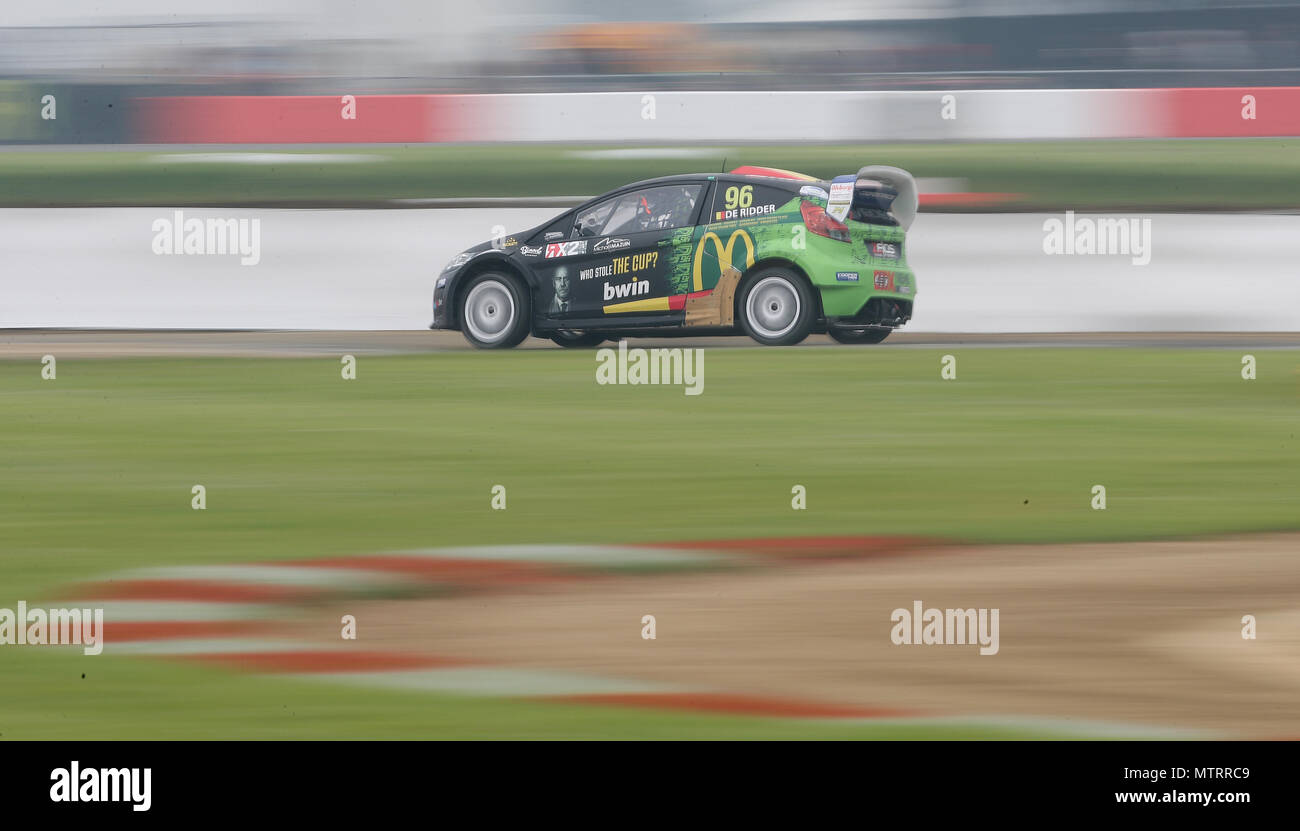 Guillaume De Ridder bei Tag zwei Der 2018 FIA World Rallycross Meisterschaft in Silverstone, Towcester. PRESS ASSOCIATION Foto. Bild Datum: Samstag, 26. Mai 2018. Siehe PA Geschichte Auto Rallye. Foto: David Davies/PA-Kabel Stockfoto