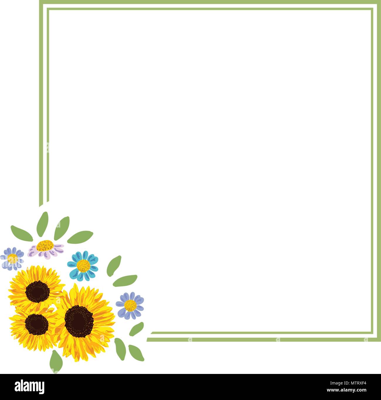Frühling Blumen Kranz, logo-Element Stock Vektor