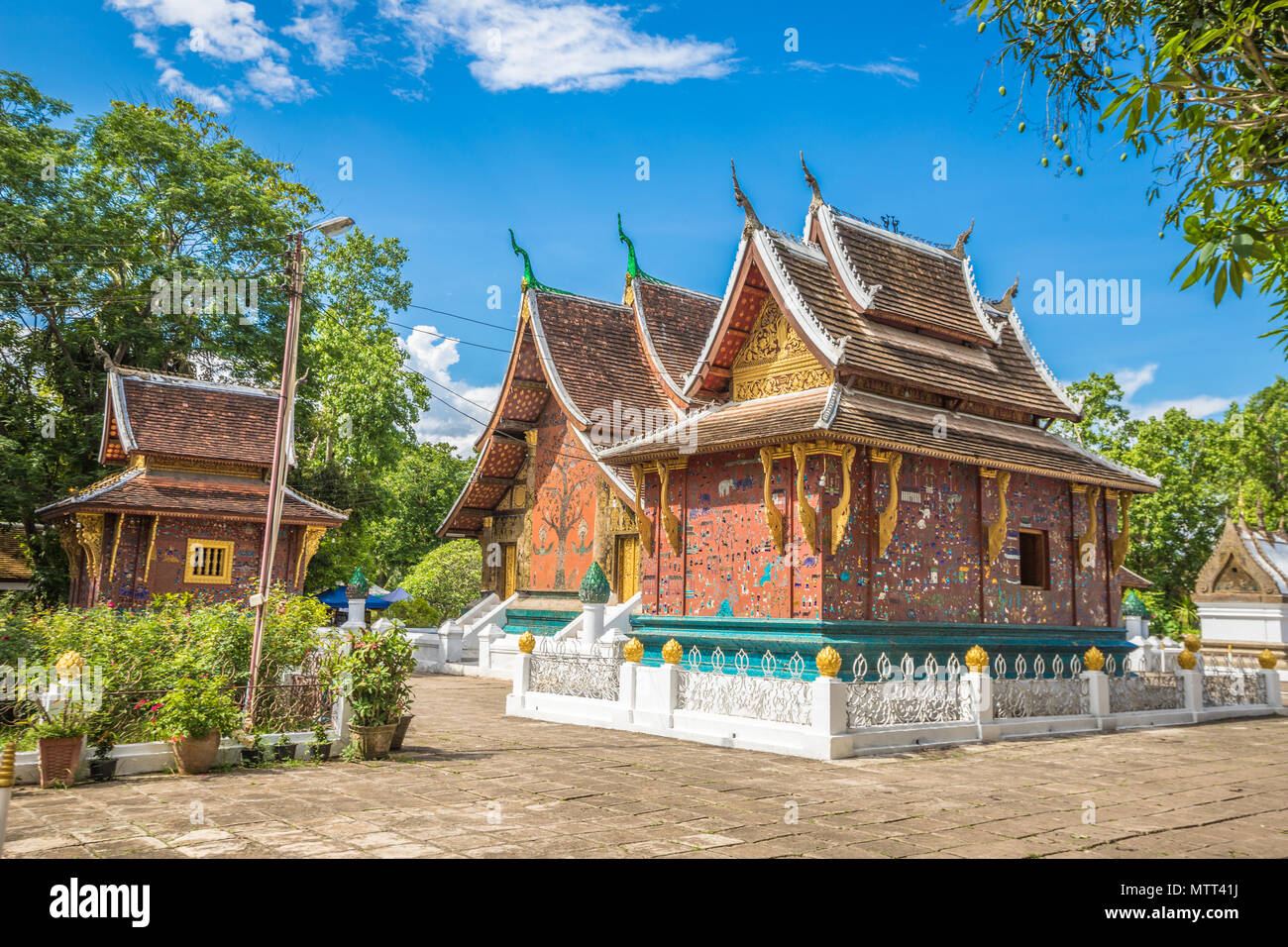 Wat Xieng Thong in Luang Prabang Laos Stockfoto