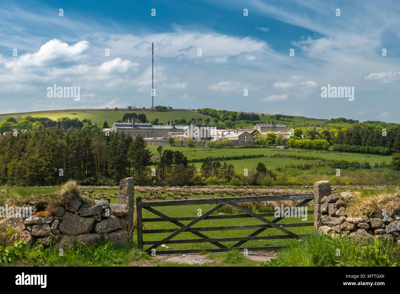 HM Gefängnis in Princetown in Dartmoor in Devon. Stockfoto
