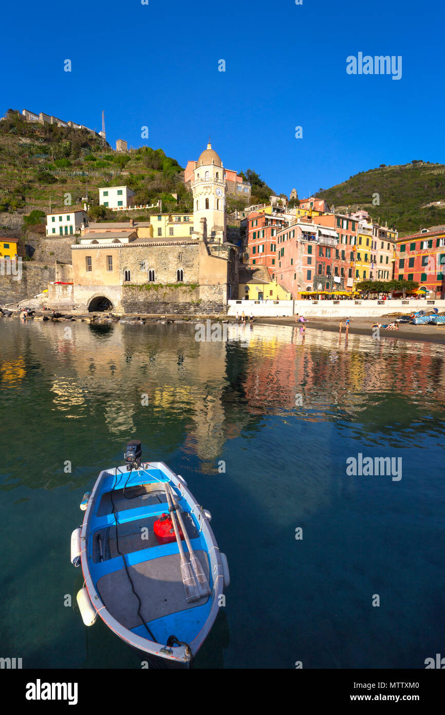 Vernazza Dorf, La Spezia, Ligurien, Italien Stockfoto