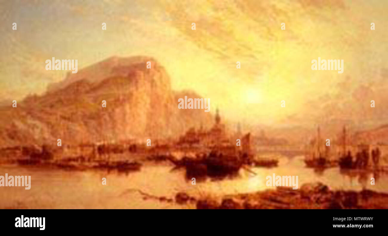 . Englisch: Blick in Dinant, Belgien. 1883. James Webb 427 Herr Webb in Aussicht in Dinant, Belgien Stockfoto