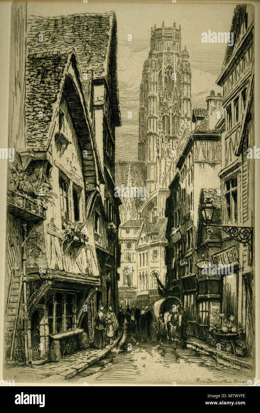 . Français: Rouen, Rue Damiette - Tiefdruck de Charles Pinet (19,5 x 28 cm). Vom 7. Dezember 2013, 21:37:39. Charles Pinet (1867 - 1932) Alternative Namen Charles F. Pinet Beschreibung Französische Maler Geburtsdatum / Tod 22. Januar 1867, am 10. August 1932 Ort der Geburt / Todes Paris, Frankreich Paris, Frankreich Arbeitsort Niederlande (1900 - 1925), Haarlem (1900 - 1925) Kontrolle: Q 2960017 VIAF: 220256210 SUDOC: 111639557 RKD: 95906 529 Rouen rue Damiette Stockfoto