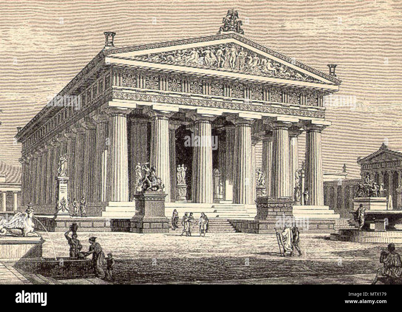 . Die Rekonstruktion der antiken griechischen Tempel des Poseidon in Paestum, Italien. 12:54, 1 May 2005 (UTC). Diese Datei fehlt, Informationen zum Autor. 462 PaestumItalien Stockfoto