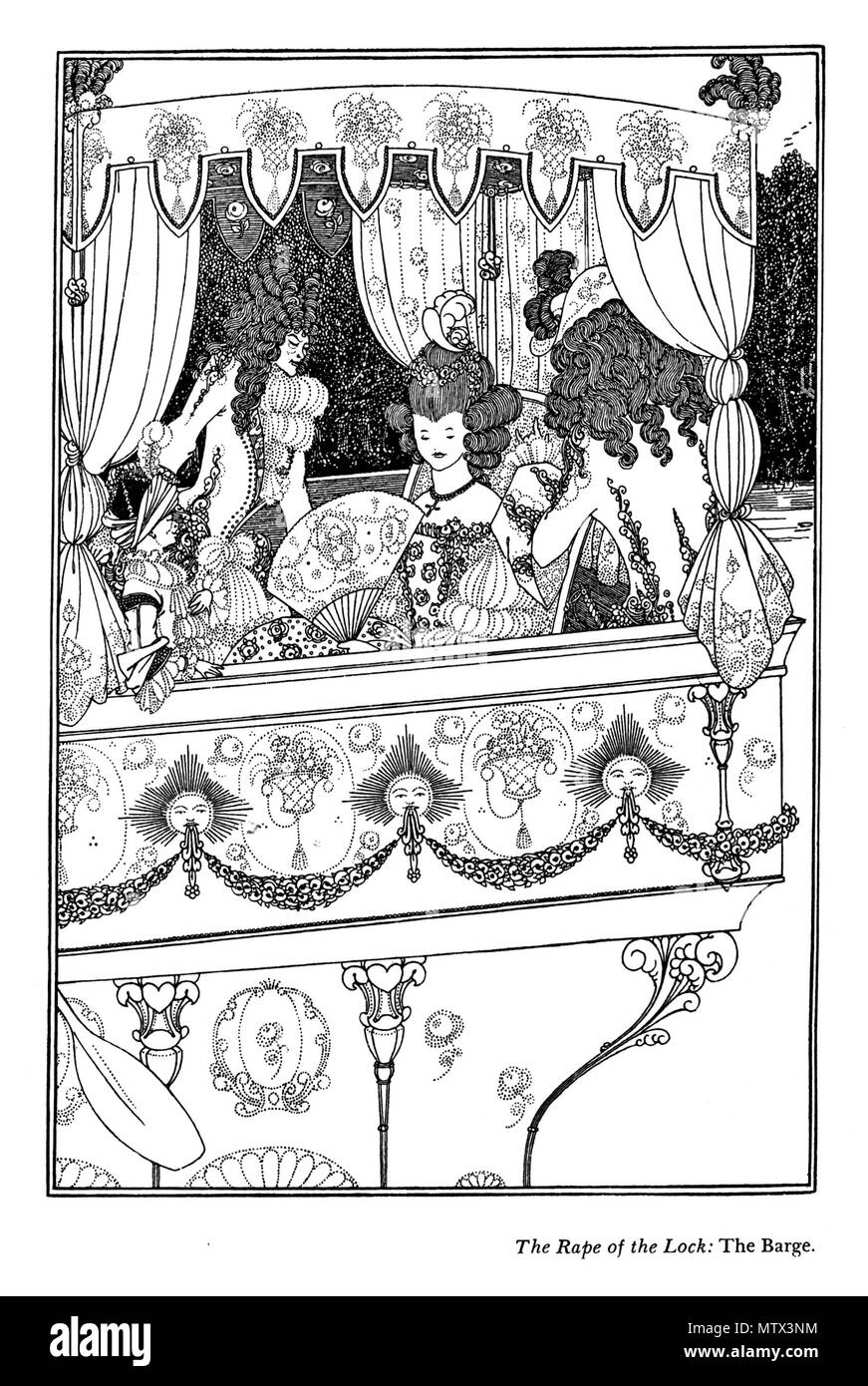. 1896 592 Die Barge - Aubrey Beardsley Stockfoto