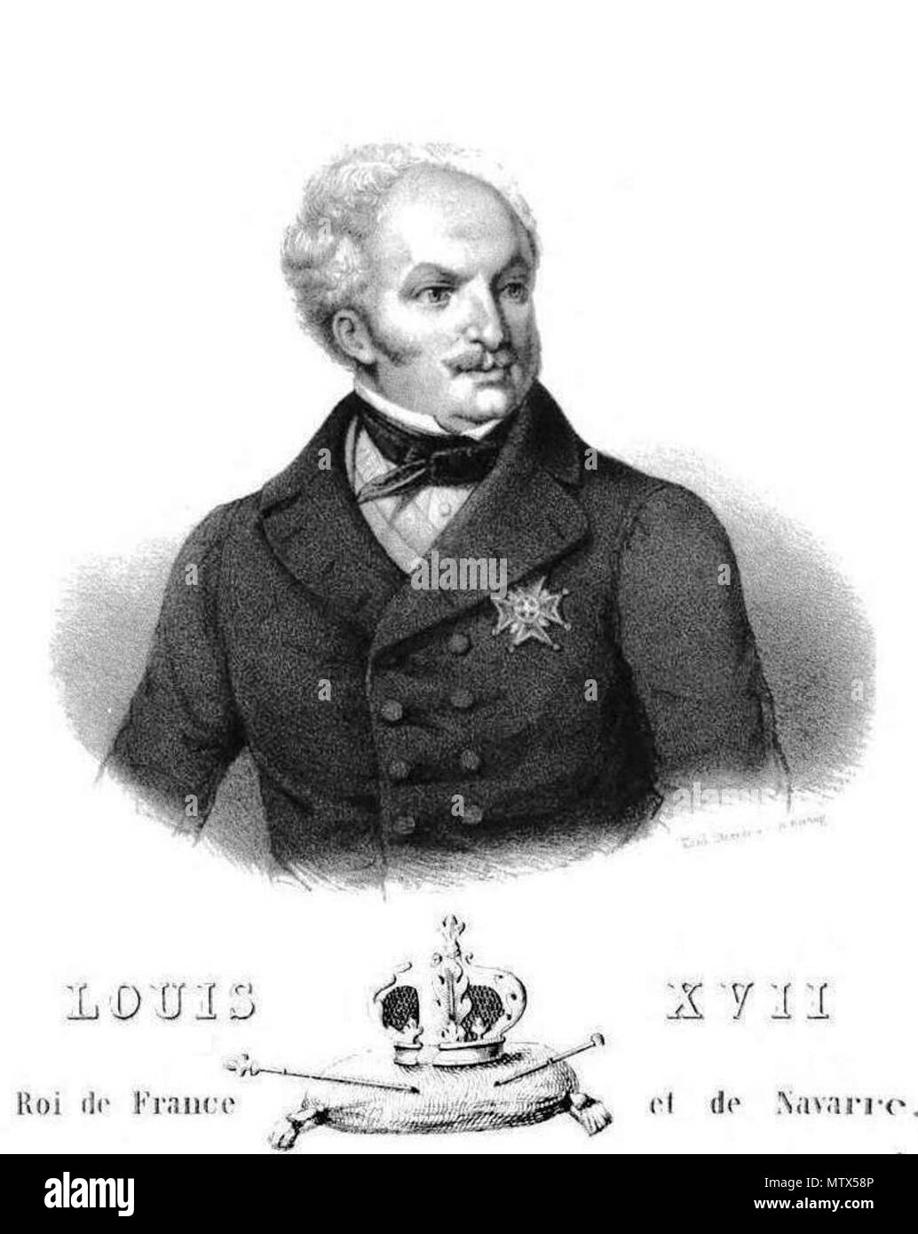 . 'Louis XVII, Roi de France et de Navarre". 1846. Unbekannt 439 Naundorff alte Stockfoto