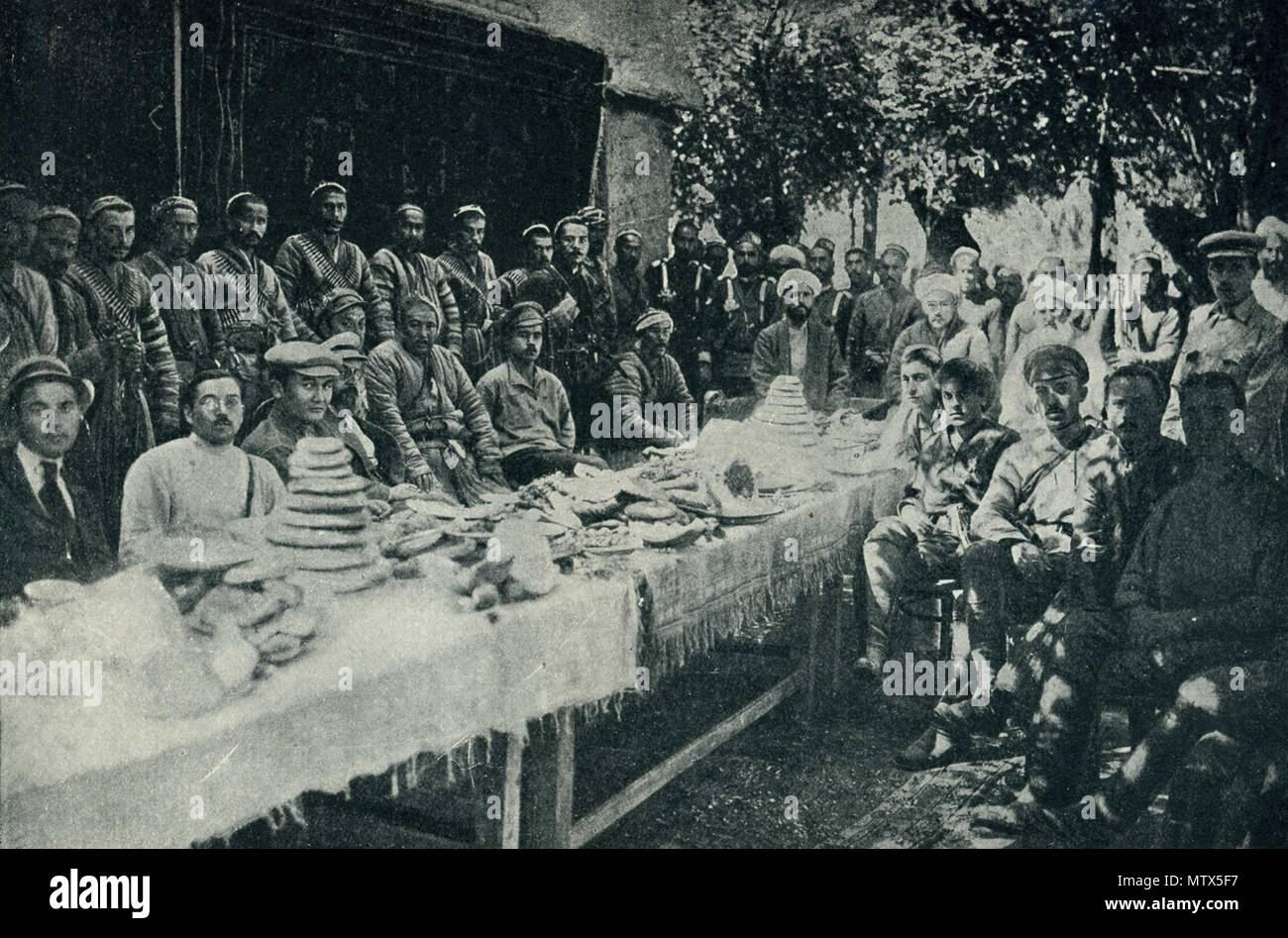 440 Verhandlungen mit basmachs Fergana, 1921 Stockfoto