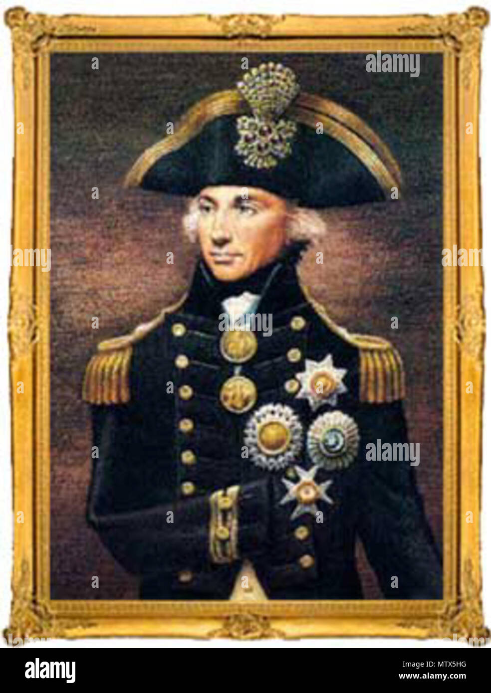 . Zeitgenössisches Porträt von Lord Nelson. ca. 1800 440 Nelsonportrait Stockfoto