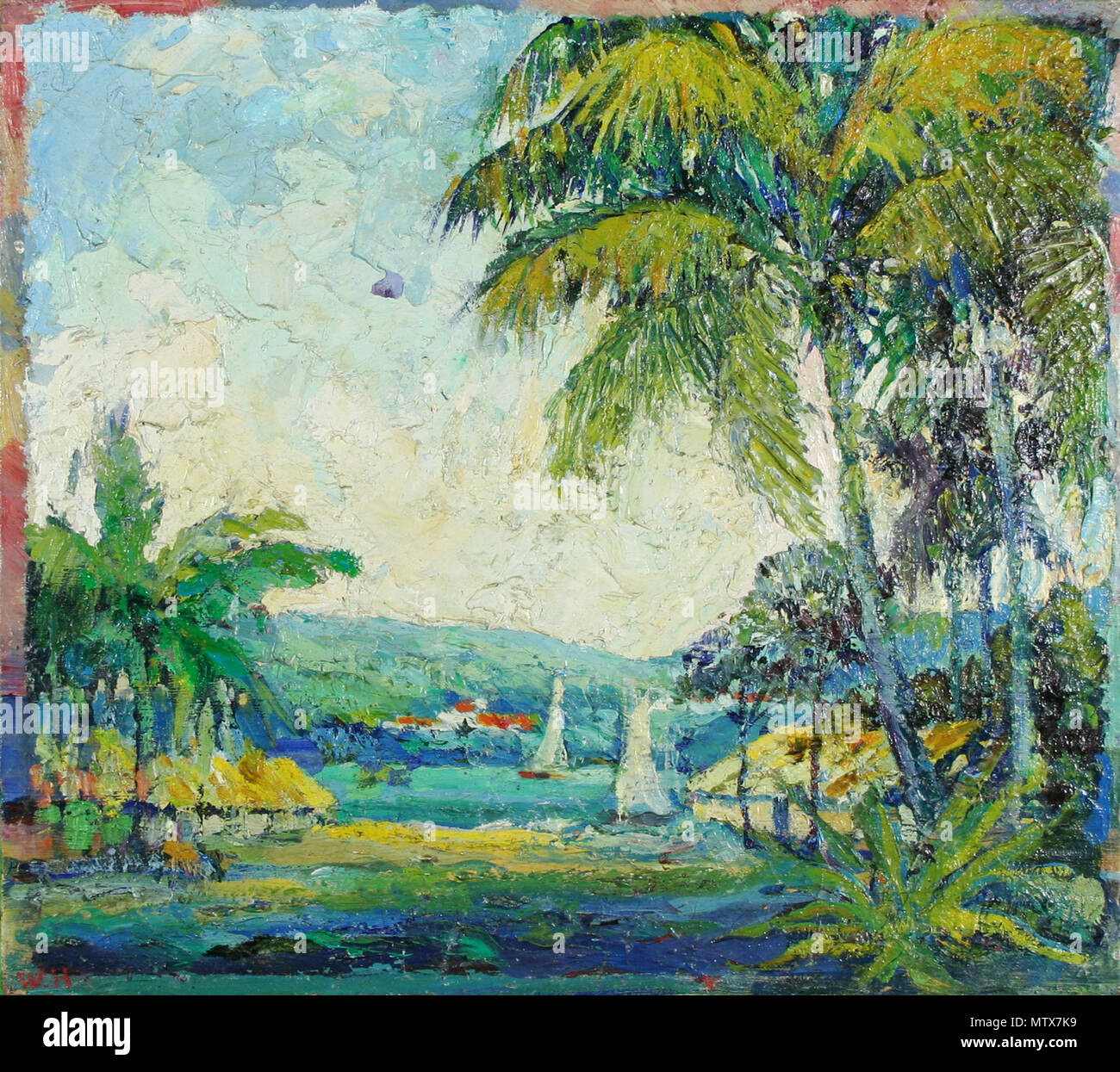 . H. William Harper: Florida Landschaft, Öl auf Leinwand, 16 x 18" (40,6 x 45,7 cm). Vor 1910. H. WILLIAM HARPER (USA 1873-1910) 262 H William Harper-Florida Landschaft Stockfoto