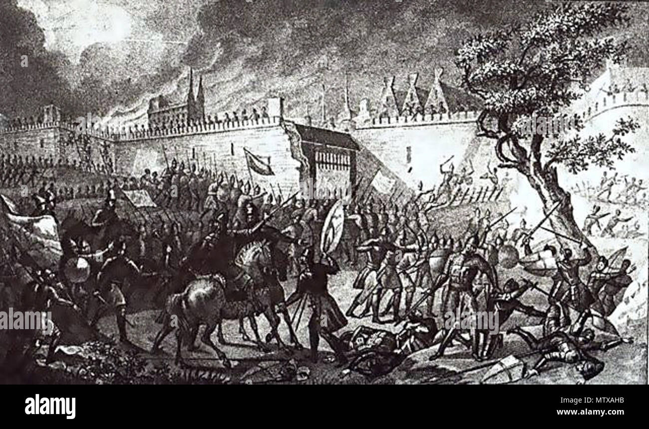 . Englisch: Russen Erfassung Narva im Jahre 1558. 19. Anonyme Platte 533 Russen Erfassung Narva 1558 Stockfoto