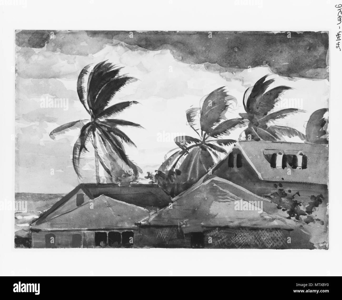 . Hurrikan, Bahamas. Aquarelle und Zeichnungen. 1898 288 Hurricane, Bahamas MET 9644 Stockfoto