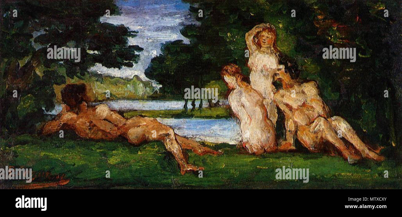 . Batheres von Paul Cézanne. 470 Paul Cezanne Paul Cezanne Badegäste 1. Stockfoto