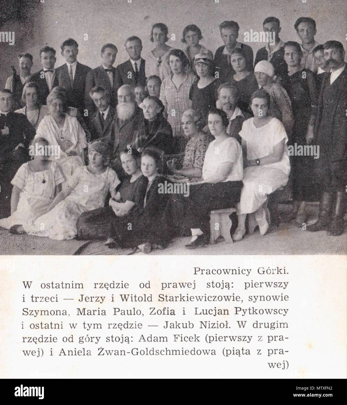 476 Menschen von "górka "ca 1920 Stockfoto