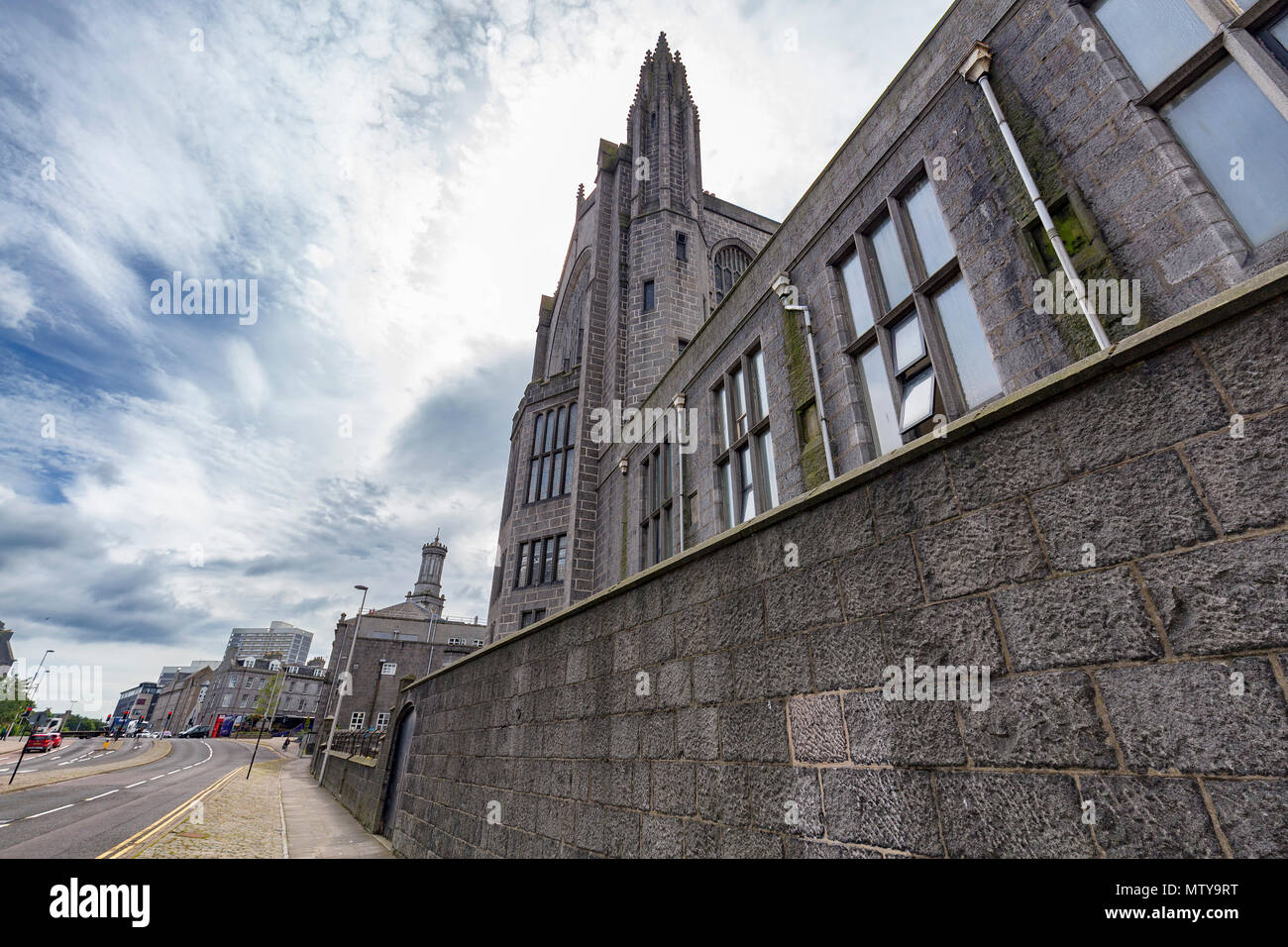 Außen am Marischal College in Aberdeen, Vereinigtes Königreich. Stockfoto