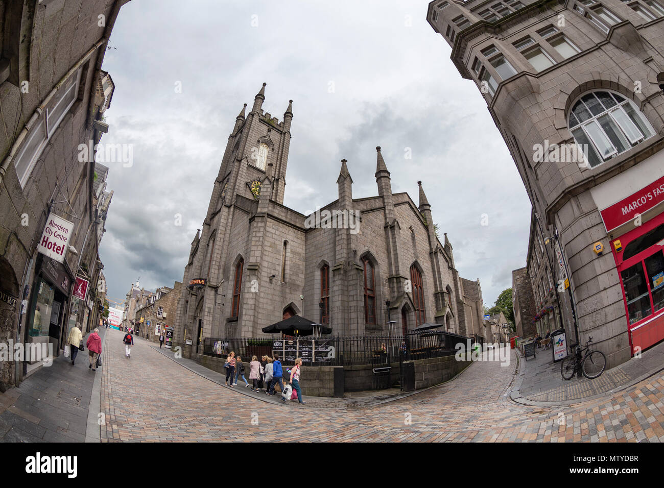 ABERDEEN, Großbritannien - 3. AUGUST: City Center Hotel in der Stadt Aberdeen, Großbritannien am 3. August 2016. Stockfoto