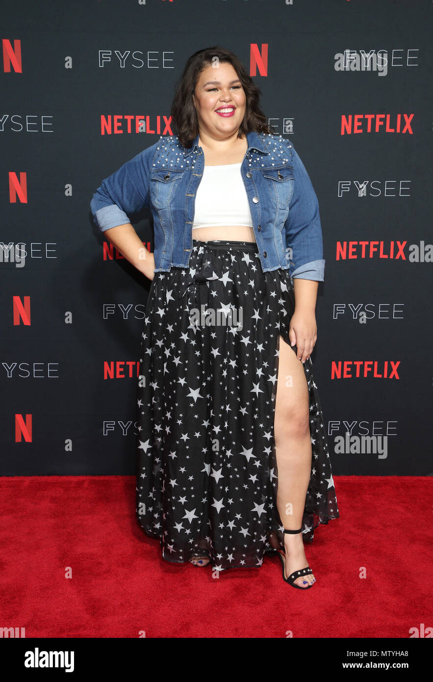 Los Angeles, CA, USA. 30 Mai, 2018. 30. Mai 2018 - Los Angeles, Kalifornien - Britney Junge. # NETFLIXFYSEE für Ihre Betrachtung Ereignis für ''GLÜHKERZEN'' am Raleigh Studios statt. Photo Credit: Faye Sadou/AdMedia Credit: Faye Sadou/AdMedia/ZUMA Draht/Alamy leben Nachrichten Stockfoto